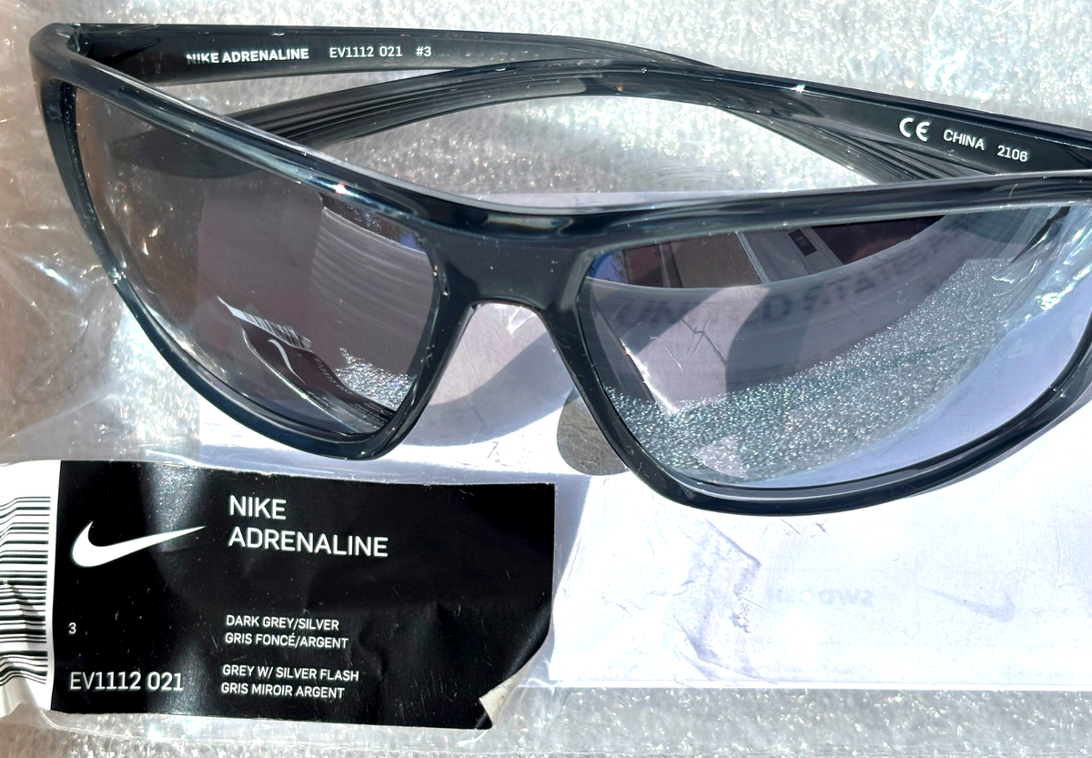 Nike ADRENALINE Dark Grey UV PROTECTIVE Silver Mirror Lens  display picture 2