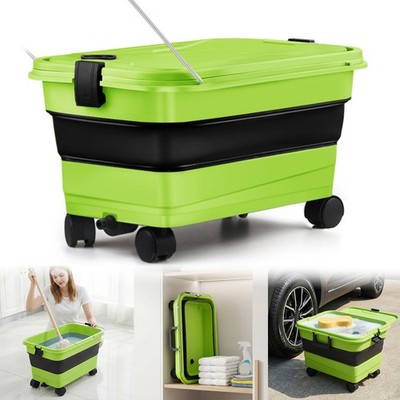 Window Car Cleaning Bucket Large with Handle Professional Cleaner Wash 22L Green
