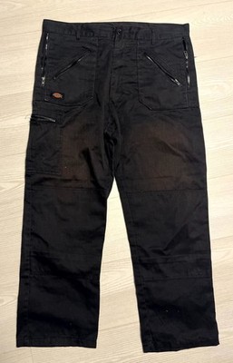 Dickies Work Cargo Hose Herren UK 56S Schwarz Carpenter Double Knee Relaxed Fit