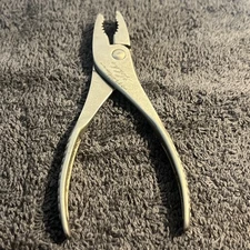 Vtg 1955 Snap On Tools No 34 4 5/8" Slip Joint Pliers With Wire Cutter 