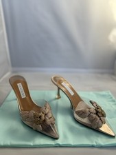 1250 Aquazzura Galactic Flower Pvc Mules Size 37 Made In Italy 1250 Aquazzura Galactic Flower Pvc Mules Size 37 Made In Italy