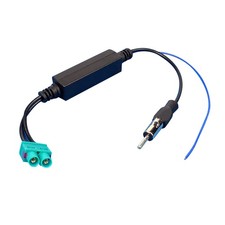 For Volkswagen Car Dual Head Radio Antenna Adapter Conversion Head W/Amplifier
