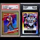 2021 Tom Brady Gold Holo Press Proof Prem PSA 9 & 2014 Score Hot Rookies SGC 9.5