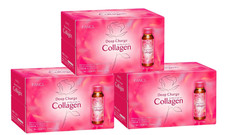 FANCL Deep Charge Collagen Drink 50ml x 10 Flasche x 3er Set Fruity Peach Flavor