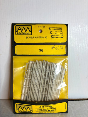 A M Models #501-36  36 - Plastic Skids/Pallets Kit  H.O. 1:87
