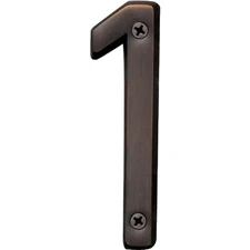 Hy-Ko  Series 4 In. Oil Rubbed Bronze House Number One BR-42OWB/1 Pack of 3