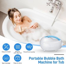 Bubble Bath Spa Mat for Bathtub Non-Slip Suction Cup Ultra-Quiet Motor w/ Remote
