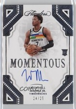 2022-23 Panini Flawless Momentous Auto 24/25 Wendell Moore Jr #MA-WMJ Auto 3d3