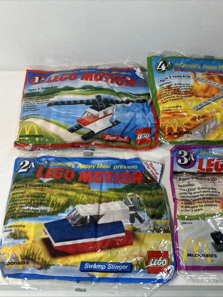 Juguetes de movimiento Lego McDonald’s 1989 vintage, 1A 2A 3A y 4A sellados  Foto 2 de 4