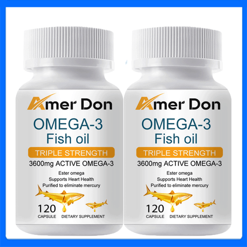 Omega 3 Fischöl Kapseln dreifach stark EPA & DHA, rülpserfrei 240 Kapseln NEU - Bild 1 von 10