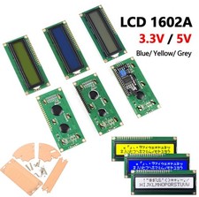 LCD Character Display Module 3.3V 5.5V 1602A Backlight Blue Yellow Grey 16x2 IIC