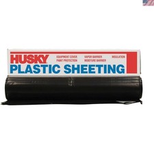 10x100 Black Plastic Sheeting - 4 Mil Thickness