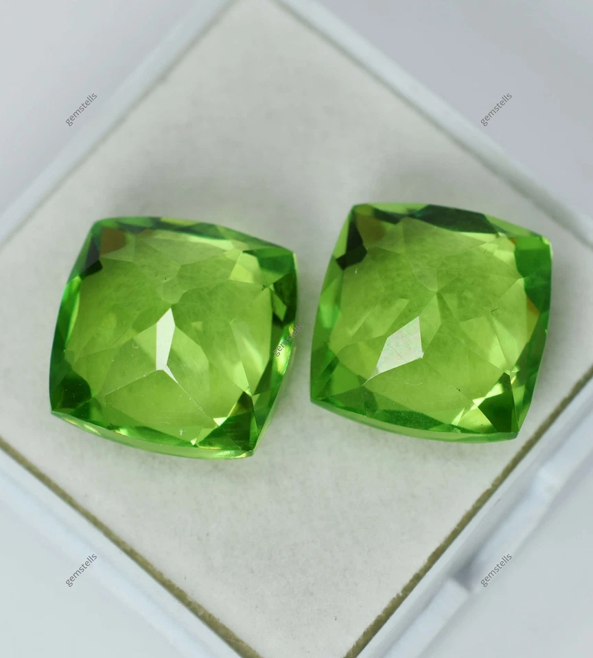 20 Ct Natural Green Peridot Cushion Cut AAA Quality Certified Loose Gemstone - Image 4 of 4