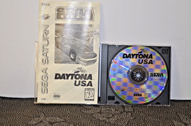 Daytona USA (Sega Saturn, 1995) with manual, no back artwork