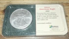 2002 1 oz Fine Silver American Eagle (Uncirculated) Littleton Showpak Toning