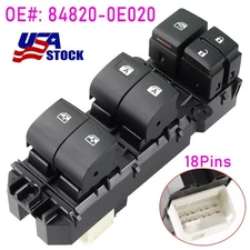 Left Master Power Window Control Switch For 2016-2022 Toyota Tacoma 2.7L 3.5L