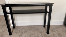 Tempered Glass Console Table for Hallway 100x22x80 Cm