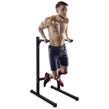 Adjustable Height Dip Bar Station, Heavy Duty Dip Station Push Up Bar for Hom...