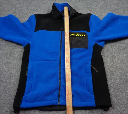 Klim Everest Fleece Jacket Mens Small Black Blue Full Zip Mid-Layer image 13
