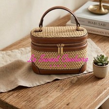 ZARA WOMAN SS26 WOVEN VANITY BAG LIGHT BEIGE ...