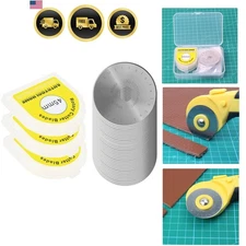 Rotary Cutter Blades 45mm Replacement Sharp Durable 50 Pack for Fabric Crafts