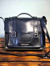 Dr Martens the Original 13 pollici borsa messenger a tracolla in pelle nera Kiev (117)