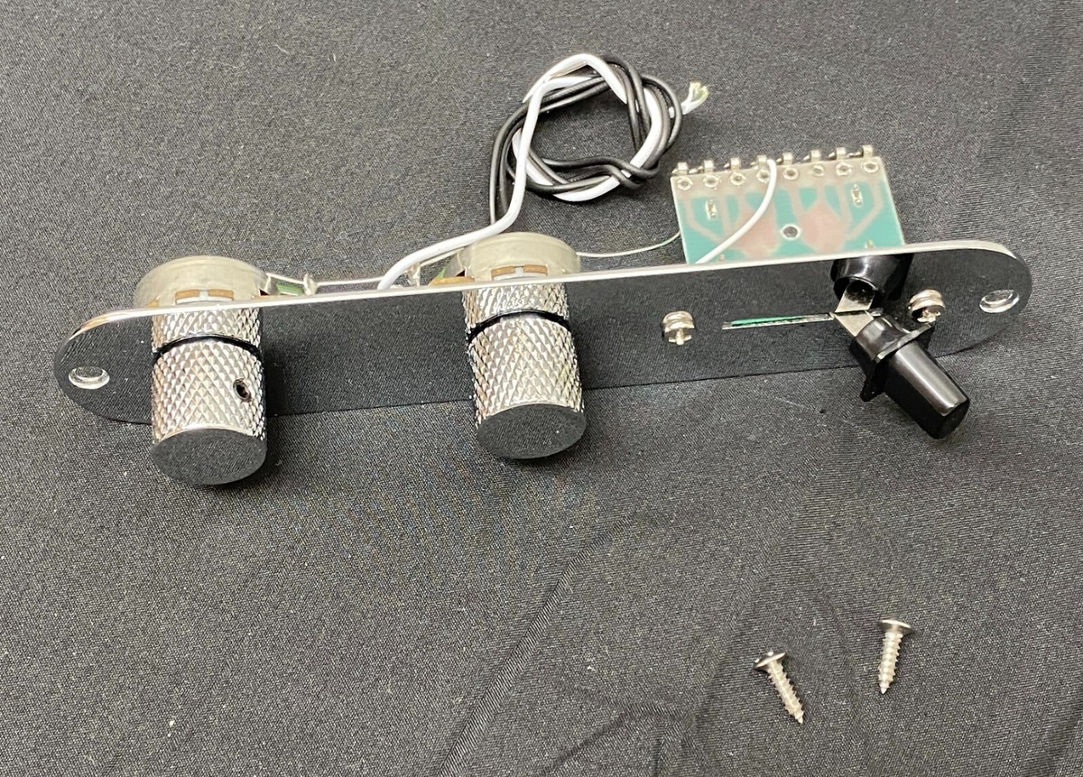 Genuine Fender Squier Tele CONTROL PLATE w/Knobs/ LARGE POTS