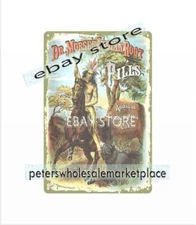DR. MORSE'S INDIAN ROOT PILLS metal tin sign garden reproductions