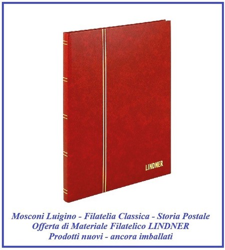 LINDNER - Classificatore Copertina ROSSA - 16 Fogli/32 facciate - nuovo !!!! - Foto 2 di 3