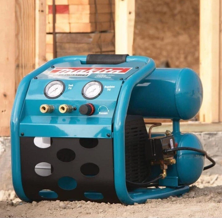 Makita MAC2400 2,5 л.с. 4,2 куб. фута/мин 90 фунтов/кв. дюйм 4-полюсный мотор воздушный компрессор двойной стек - Изображение 3 из 4