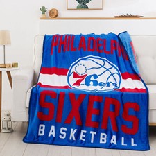 Northwest NBA Philadelphia 76Ers Singular Silk Touch Throw Blanket, 45 X 60