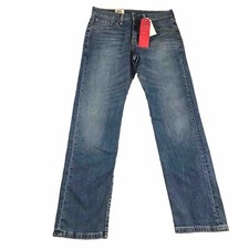 Levis Jeans Mens 29X30 Blue Denim Stretch 502 Regular Fit Tapered Leg NWT 