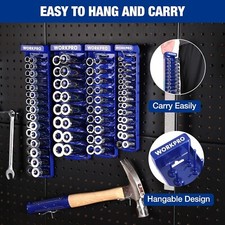 WORKPRO 4 Pcs Socket Organizer Set Shadow Socket Holders for Socket Storage