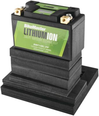 BikeMaster Lithium-Ion 2.0 Battery For Suzuki GS450TX 1982 Black BMP14BL-FP LCD