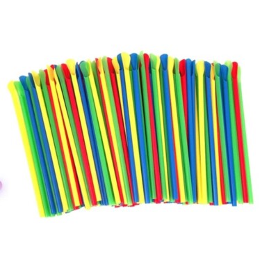Paragon Spoon Straws - Multi-color Pack. Case of 200
