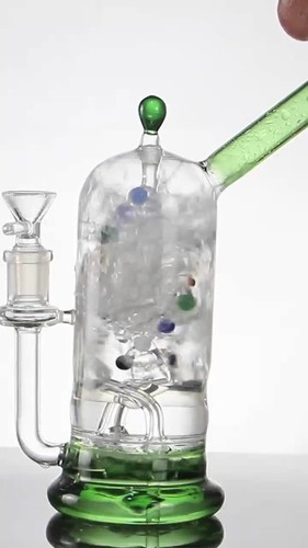 8,6 Zoll Creative DNA Gen Glas Bong drehbar Tornado Bubbbler Wasserpfeife Rauchpfeife - Video 1 von 1