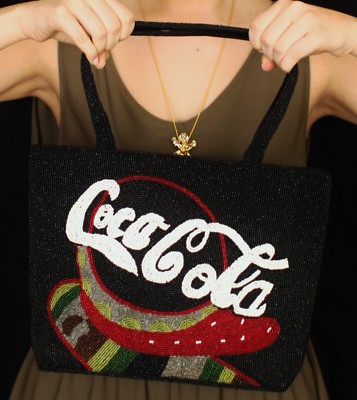 FUN COCA-COLA COKE COCACOLA HAND BEADED INCREDIBLE PURSE HANDBAG