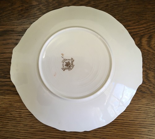 Antique Johnson Bros Made in England 10” Serving Plate Purple Flowers c.1900 - Picture 12 of 17