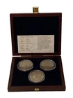 1878, 1882, 1890 Carson City Mint Morgan Dollar set w/ box & COA Fine Condition