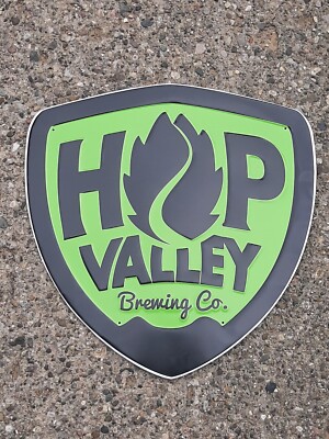 hop valley brewing sign and bubble stash taphandle.....free shipping