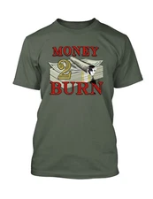 Money to Burn Graphic Sneaker Sport Tee Shirt Match J10 Duck Camo Pro Club Shaka