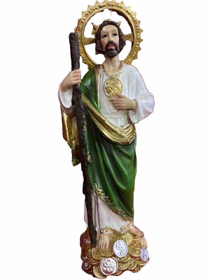 New San Judas Tadeo 12” Saint Jude Statue[Santo del Dinero] green