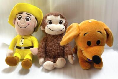 Rare Curious George Red Cheeked Plush Complete Set Doll 12×7×16cm