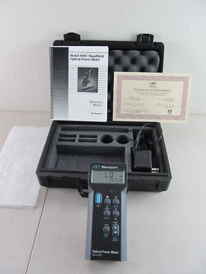 NEWPORT OPTICAL POWER METER MODEL 840 w/ Case, Power Adapter