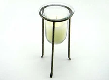 Flora Lite Scented Floating Candle w/Stand White 4 inches