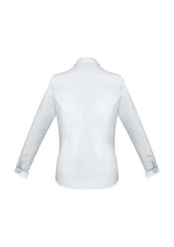 5PC X LADIES SHIRT POLY COTTON Y-NECKLINE TURN BACK CUFF LONG SLEEVE SHIRT - Picture 5 of 11