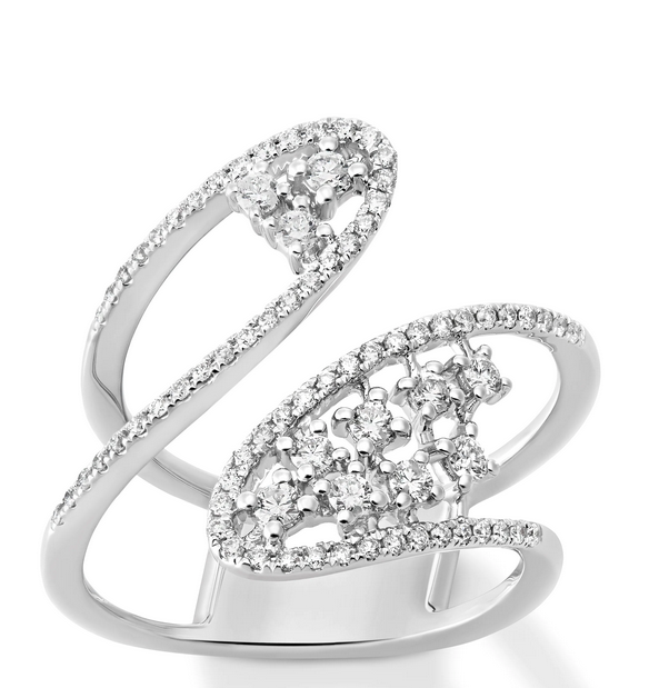 Simple & Unique Design With 1CT Simulated Sapphire Wedding Party Ring For Women