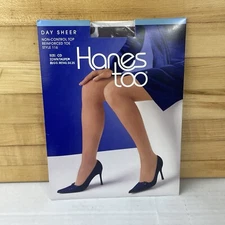 Vintage Hanes Too Pantyhose CD Barely There 116 Non- Control Top Reinforced Toe