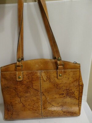 PATRICIA NASH Large Tote Signature Map Shoulder purse