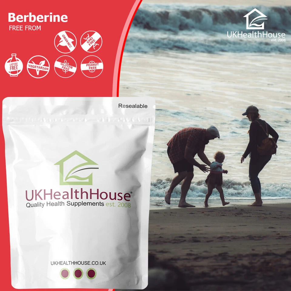 Berberine Extract 1000mg 10:1 - Tablets - Vegan Supplements - 100% Natural - Image 3 of 4